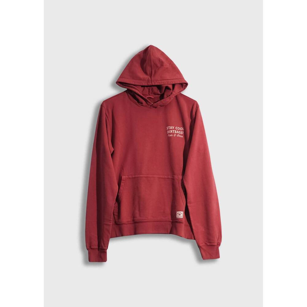 NEW IRON & RESIN men's stay cool hoodie in marsala
